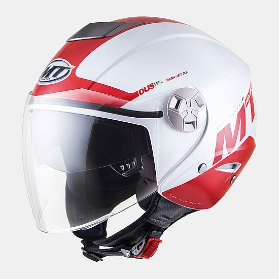 MT HELMETS CITY ELEVEN WHITE - RED