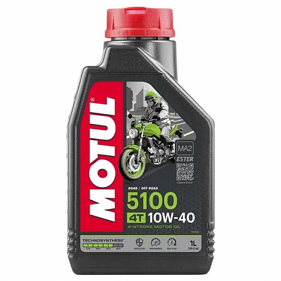 ΛΑΔΙ ΚΙΝΗΤΗΡΑ ΜΟΤΟΣΥΚΛΕΤΑΣ MOTUL 5100 10W-40 MA2 1L