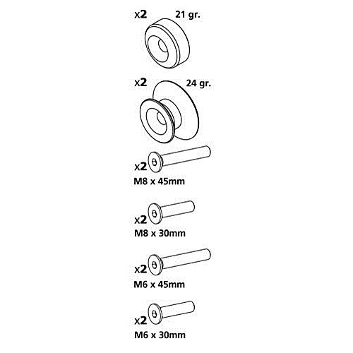 ΒΙΔΕΣ ΣΤΗΡΙΞΗΣ ΠΕΤΑΛΟΥ LAMPA 6/8MM ΧΡΥΣΟ ERGAL