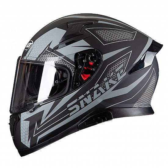 PILOT SNAKE HELMET BLACK - GREY