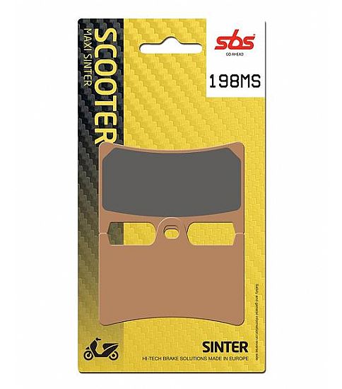 MOTORCYCLE BRAKE PADS SBS 198MS FA252-FA380 MAXI SCOOTER 250-600CCM