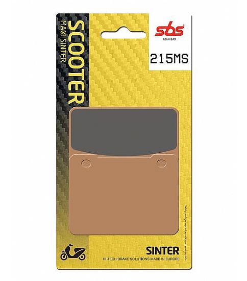 MOTORCYCLE BRAKE PADS SBS 215MS FA627 ΕΜΠΡ. MAXSYM400I'12,MAXSYM600I