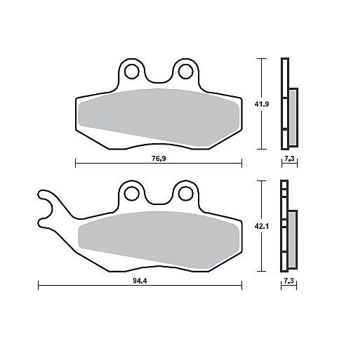 MOTORCYCLE BRAKE PADS SBS 120HF SFA194 SCOOTER 50-125CCM