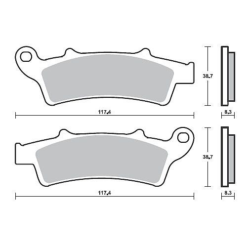 MOTORCYCLE BRAKE PADS SBS 159CT FA324 MAXI SCOOTER 125-249CCM