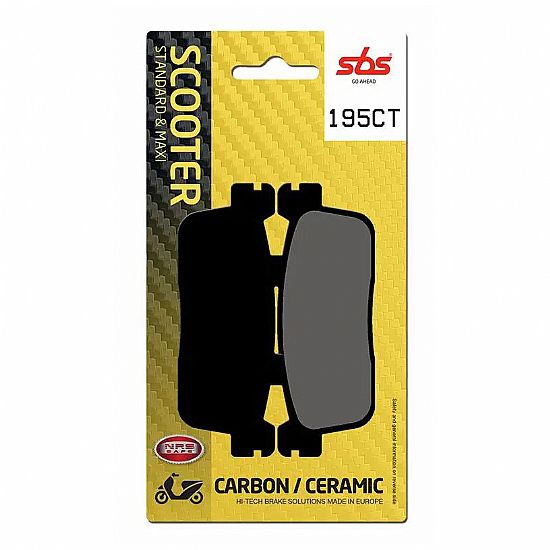 MOTORCYCLE BRAKE PADS SBS 195CT FA607 MAXI SCOOTER 125-249CCM