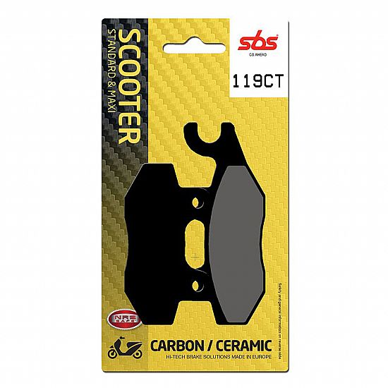 MOTORCYCLE BRAKE PADS SBS 119CT FA197 MAXI SCOOTER 125-249CCM