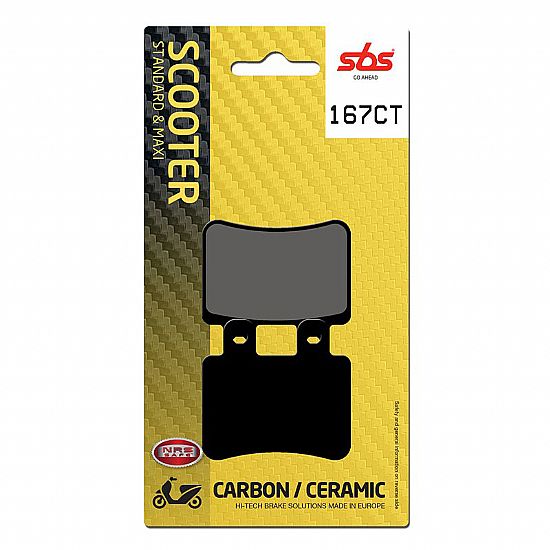 MOTORCYCLE BRAKE PADS SBS 167CT FA350 MAXI SCOOTER 125-249CCM