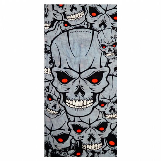 MODEKA SKULLS GREY NECK TUBE