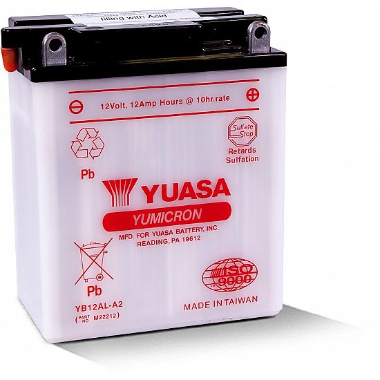 MOTORCYCLE BATTERY YB12AL-A2 YUASA ( YB12AL-A )