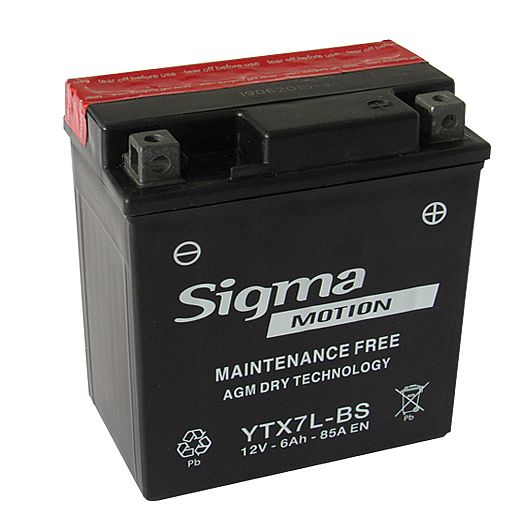 ΜΠΑΤΑΡΙΑ ΜΟΤΟΣΥΚΛΕΤΑΣ SIGMA YTX7L-BS 6AH 