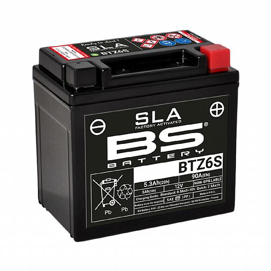 ΜΠΑΤΑΡΙΑ ΜΟΤΟΣΥΚΛΕΤΑΣ SLA  BS BATTERY BTZ6S ( YTZ6S ) 5.3AH