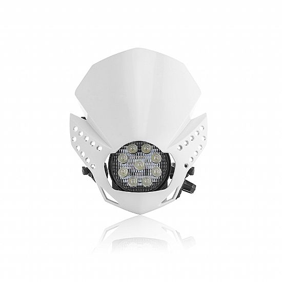 ACERBIS FULMINE LED ΜΑΣΚΑ ΦΑΝΑΡΙ ΑΣΠΡΟ 