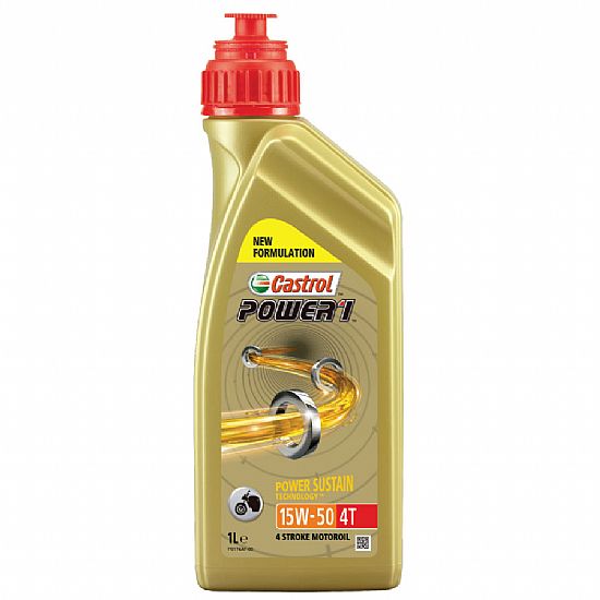 OIL FOR MOTORCYCLE SYNTHETIC CASTROL POWER 1 15W-50 MA2 1L