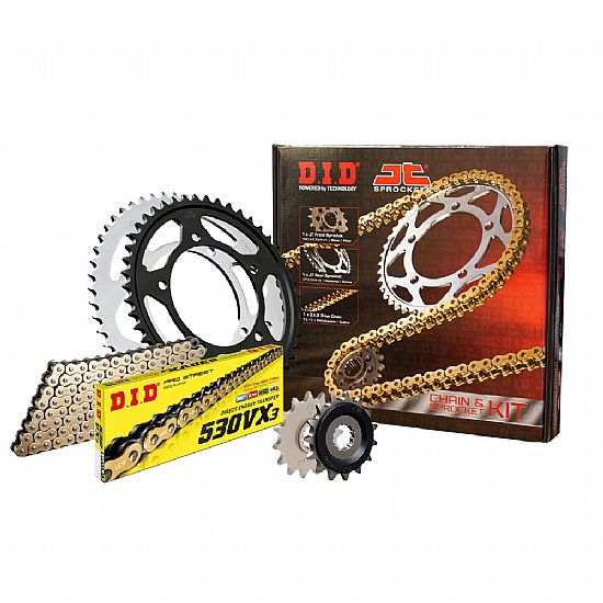 D.I.D X-RING CHAIN & JT SPROCKET KIT TRIUMPH TIGER 955 `01-`04 -