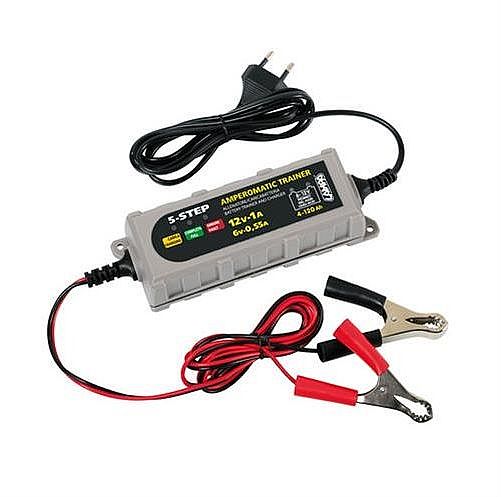AMPEROMATIC TRAINER, INTELLIGENT BATTERY CHARGER, 6/12V - 0,55/1A
