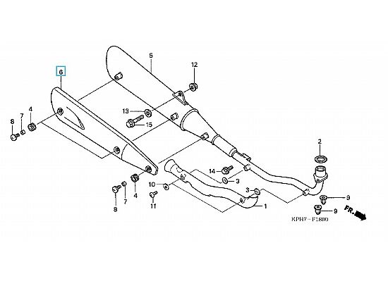 HONDA INNOVA 125 2003-2006 COVER MUFFLER EXHAUST 