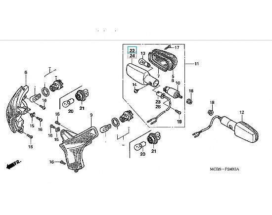TURN SIGNAL VARADERO 1000, TRANSALP 650