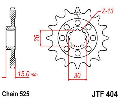 ΓΡΑΝΑΖΙ JT ΕΜΠΡΟΣ JTF404 17 ΔΟΝΤΙΑ BMW S1000 RR