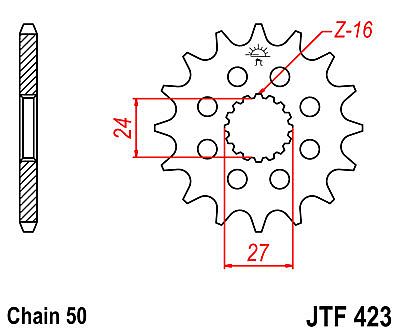FRONT SPROCKET JT JTF423 16-17-18 TEETH SUZUKI GSX-R1000-1300 GSX1300