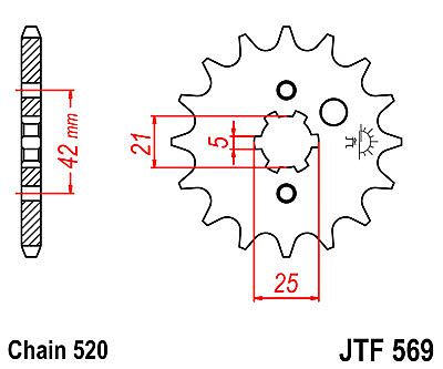 FRONT SPROCKET JT JTF569.13 TEETH KAWASAKI KX YAMAHA YZ