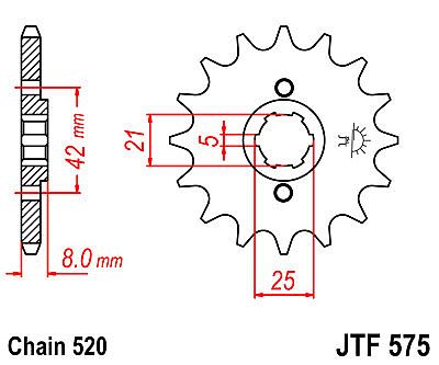 FRONT SPROCKET JT JTF575 14-15 TEETH YAMAHA TT250-350-600 XT600