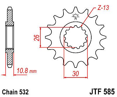 FRONT SPROCKET JT JTF585 17 TEETH YAMAHA XJR1200