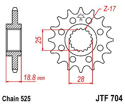 ΓΡΑΝΑΖΙ JT ΕΜΠΡΟΣ JTF704 16-17 ΔΟΝΤΙΑ APRILIA 1000 RSV 1000 TUONO R BMW 650-800 GS