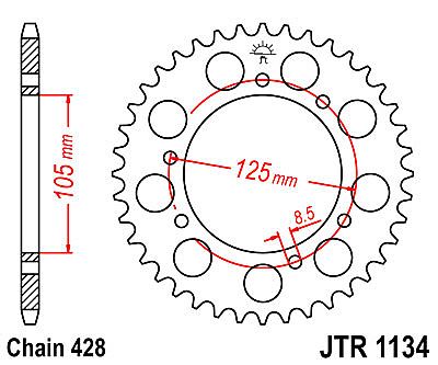 REAR SPROCKET JT R1134 48 TEETH