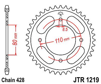 REAR SPROCKET JT R1219 42 TEETH