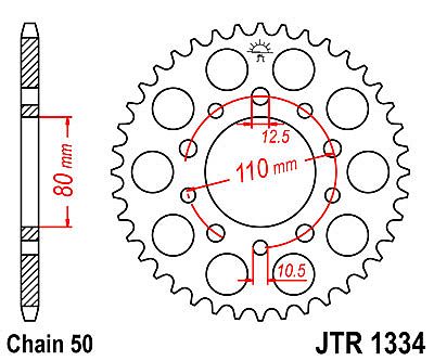 REAR SPROCKET JT R1334 43-44 TEETH