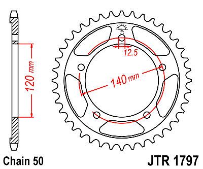 REAR SPROCKET JT JTR1797 41 TEETH