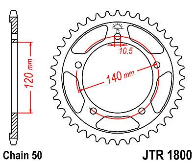 REAR SPROCKET JT JTR1800 40-42 TEETH