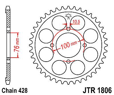 REAR SPROCKET JT JTR1806 56 TEETH