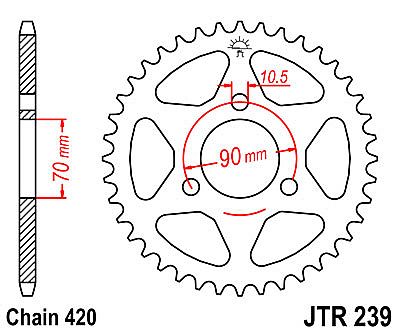 REAR SPROCKET JT JTR239 47 TEETH