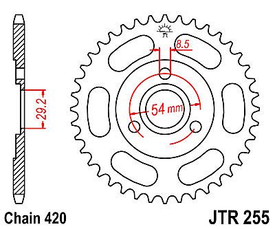 ΓΡΑΝΑΖΙ JT ΠΙΣΩ JTR255 28-30-35 ΔΟΝΤΙΩΝ Z50J HONDA