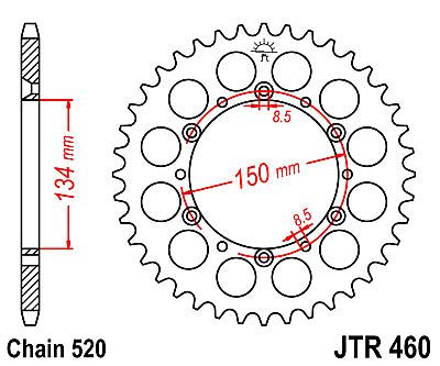 REAR SPROCKET JT JTR460 50 TEETH
