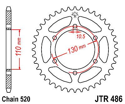 REAR SPROCKET JT JTR486 47 TEETH