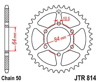 REAR SPROCKET JTR814 44 TEETH