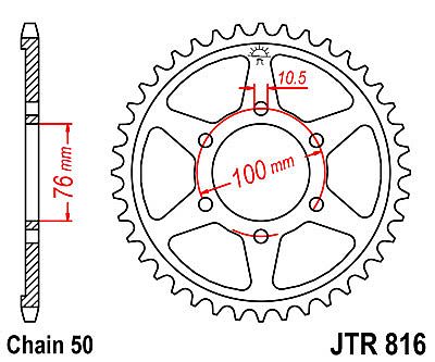 ΓΡΑΝΑΖΙ JT ΠΙΣΩ JTR816 45-46 ΔΟΝΤΙΑ