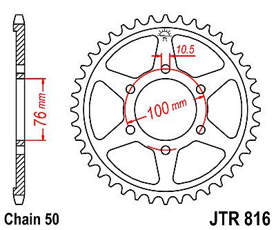 ΓΡΑΝΑΖΙ JT ΠΙΣΩ JTR816 50 ΔΟΝΤΙΑ