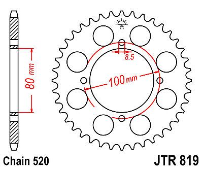 REAR SPROCKET JTR819 47 TEETH