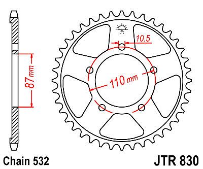 REAR SPROCKET JTR830 46 TEETH