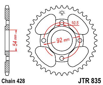 REAR SPROCKET JTR835 49 TEETH