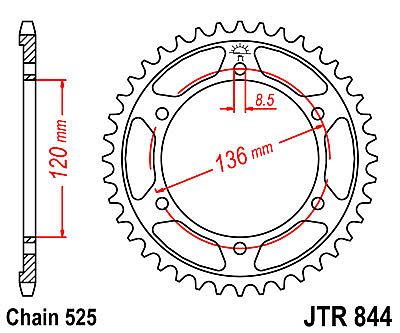 REAR SPROCKET JTR844 44 TEETH
