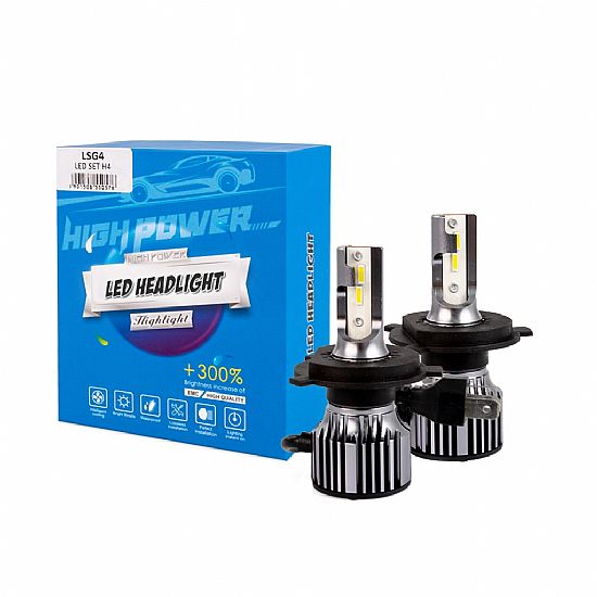 ΣΕΤ ΛΑΜΠΕΣ LED MTECH H4 12>24V 6.500K 5.000LM 50W CSP1860 LED +300% 2 ΤΕΜ.