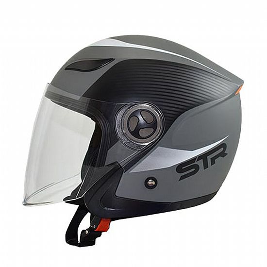 JET HELMET STR SPORTY GREY MAT