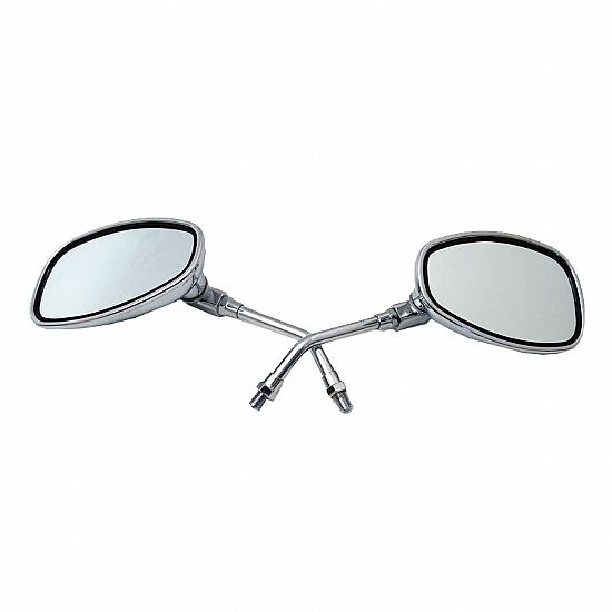 MIRRORS SET MOTORCYCLE & SCOOTER QY113H 10MM CHROME