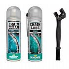 SET MOTOREX CHAIN LUBE AND DEGREASER WITH CHAIN BRUSH