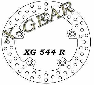 ΔΙΣΚΟΠΛΑΚΑ ΠΙΣΩ X-GEAR KYMCO XCITING 250 05-06 / KYMCO XCITING 500 04-06